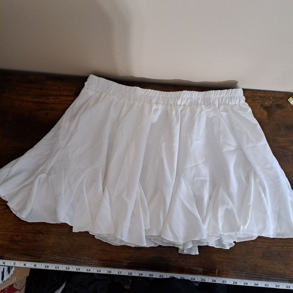 Avidlove Women's Pleated Skater Skirt Basic Casual Ruffles size: 2XL
